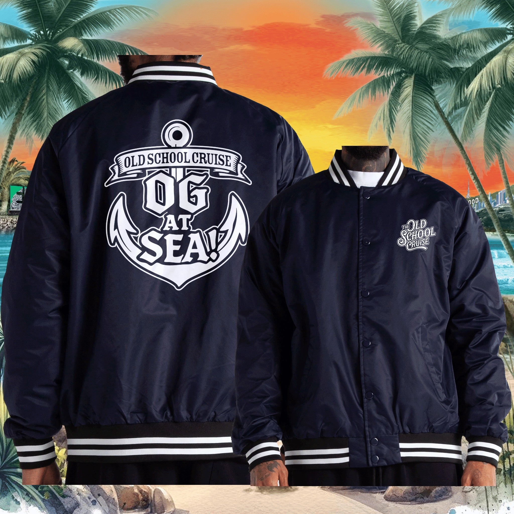 OSC 2026 3 Night - OG T-Varsity Jacket Navy (Unisex)